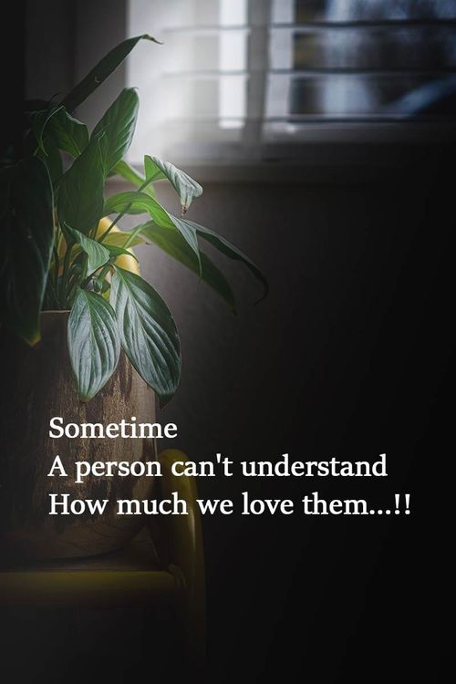 Sometime a person can`t understand